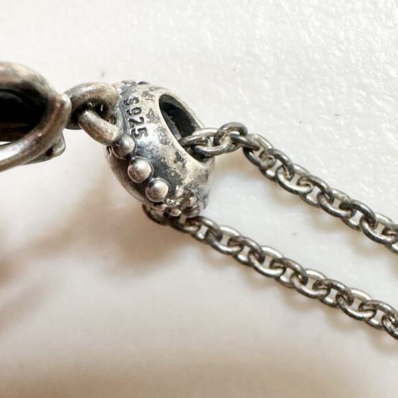 Pandora Necklace With Beach Ball Charm Retired Sunshine Diva Sunglasses 12g - Picture 5 of 7